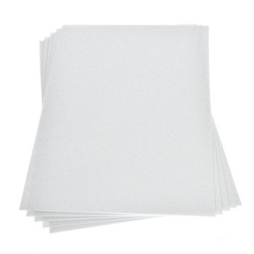 Moosgummiplatte Glitter (200x300x2mm) - Weiß